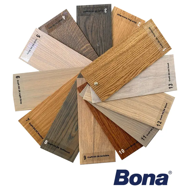 Bona Craft Oil — образцы цветов